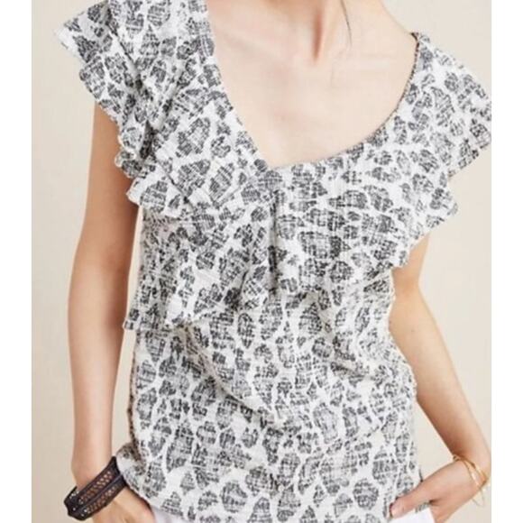 Anthropologie Dolan Savannah Left coast Ruffle top Blouse Size XS - Picture 1 of 8